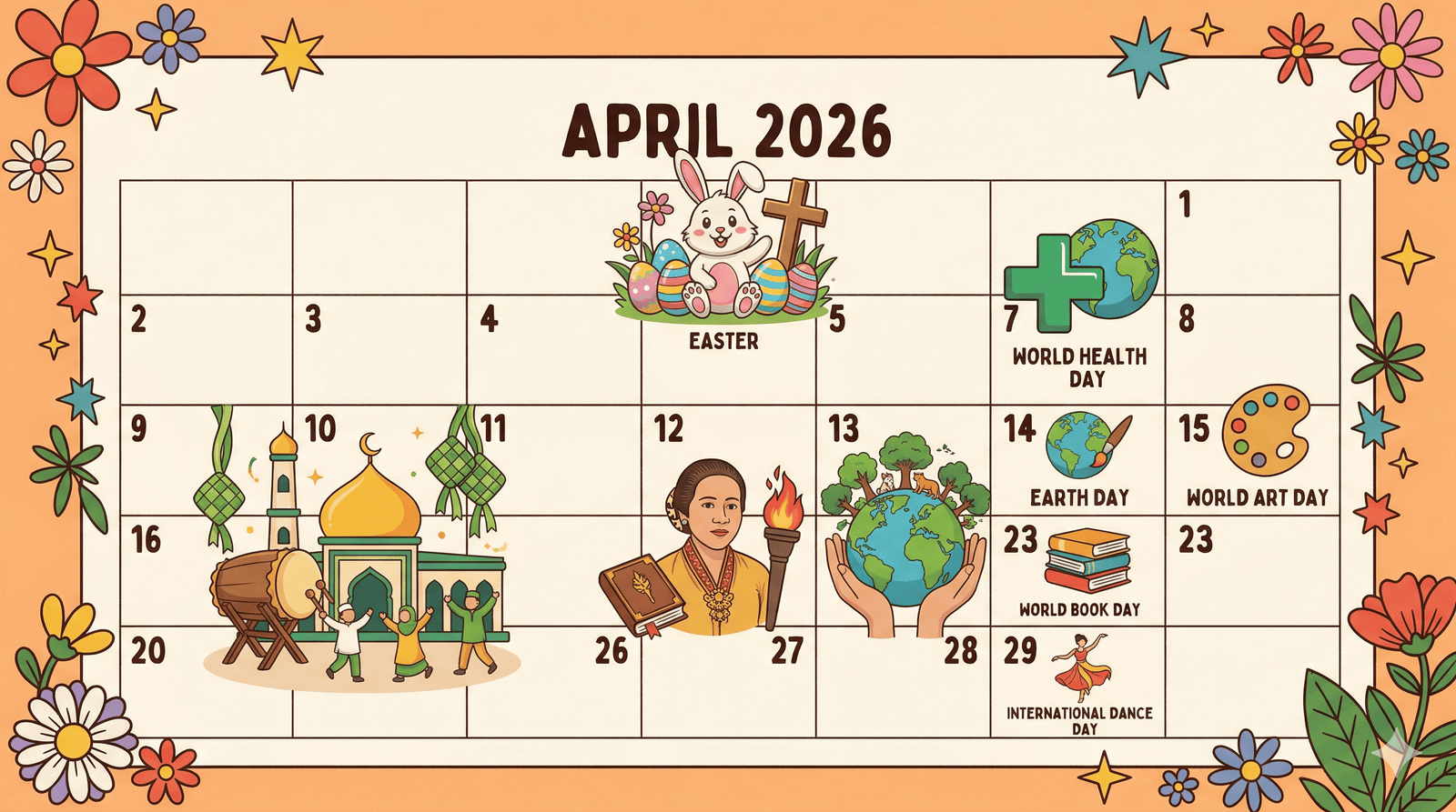 Daftar Lengkap Hari Besar Nasional dan Internasional Bulan April 2026