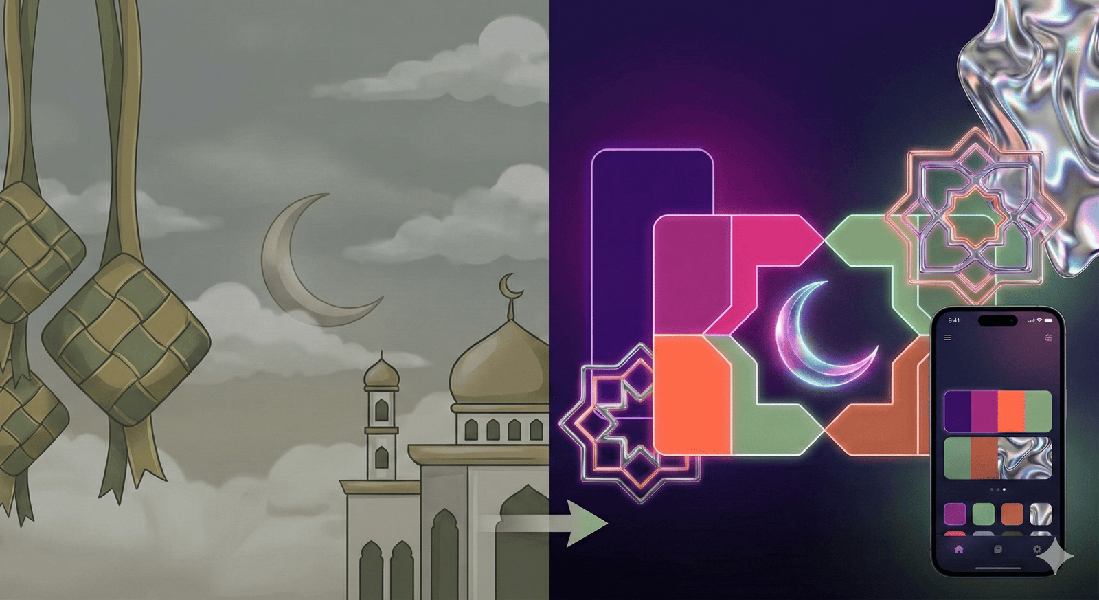 Selamat Tinggal Hijau Ketupat! Ini Tren Palet Warna Digital Ramadan 2026 yang Bikin Visual Anti-Basi